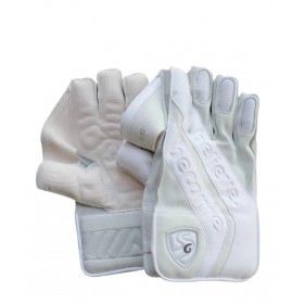 SG Hilite White Wicket Keeping Gloves – Premium Leather Cricket Keeping Gloves with Superior Grip & Comfort